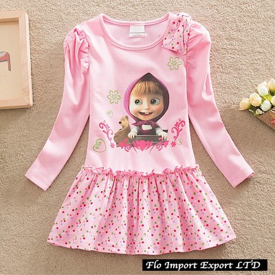 Masha e Orso Vestito Bambina Casual Girl dress Masha and the Bear MABDR06  SD | eBay