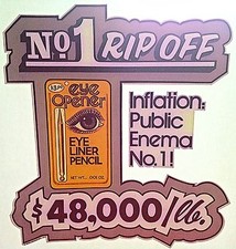 Original Vintage Inflation No. 1 Rip Off Iron On TransfersWacky Packs Spoof