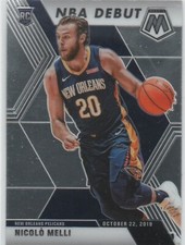 2019-20 Panini Mosaic #279 Nicolo Melli NEW ORLEANS PELICANS DEBUT Rookie Card 1. rookie card picture