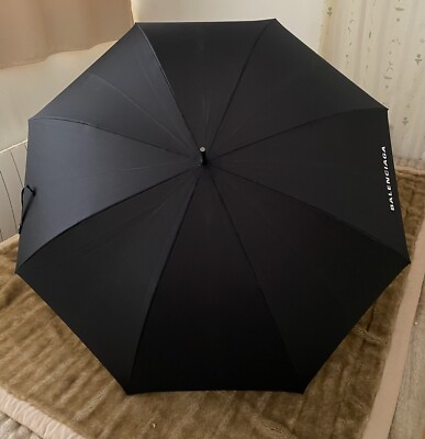 Balenciaga Automatik Regenschirm Schwarz Großes Modell