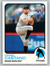 Daniel Castano 2022 Topps Heritage  SP,RC #702 Miami Marlins  Rookie