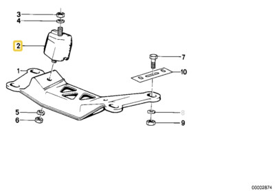 Gearbox mount for BMW E-30 M3 320IS