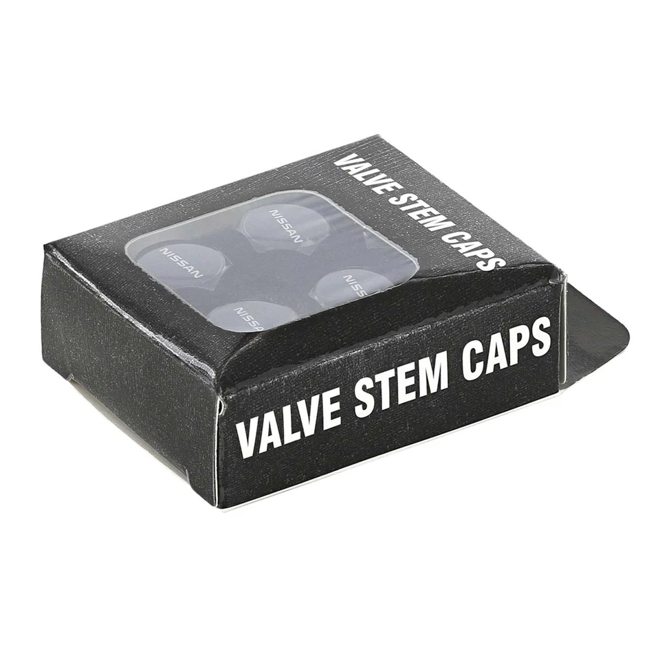 Nissan New Logo Tire Valve Caps Set (Black) - Image 2 of 3