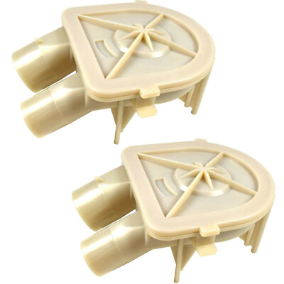 2-Pack HQRP Washer Drain Pump for Whirlpool LSB-H LSN-P LSQ-R LSS-T LSV-W Series