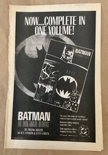 DC house ad Batman Dark Knight 1986 print comic art promo 80s retro illus Miller