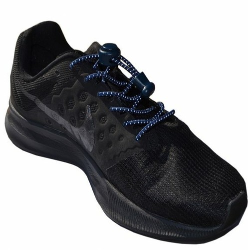 Cordones de zapatos de color marino redondos planos encerados rizados elásticos bota de entrenador cordones - Imagen 33 de 44