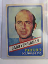 1976 Topps Wonder Bread Football Card #12 Garo Yepremian Dolphins~