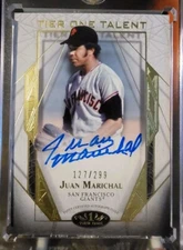 2022 Topps Tier One - #T1TA-JML Juan Marichal /299 (AU)