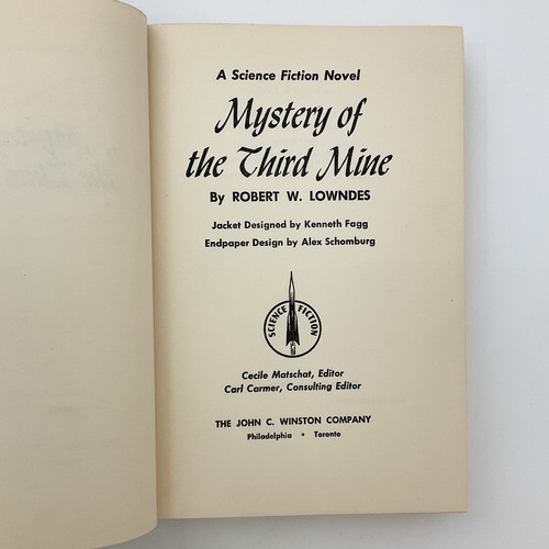 Mystery of the Third Mine Robert Lowndes First Edition Hardcover Book 1953 - Picture 7 of 20