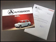 1970 Autobianchi Bianchina Panoramica 500 Fiat Vintage Car Sales Brochure Folder
