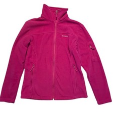 Columbia Women's Fleece Jacket Size S Full Zip Up Pink