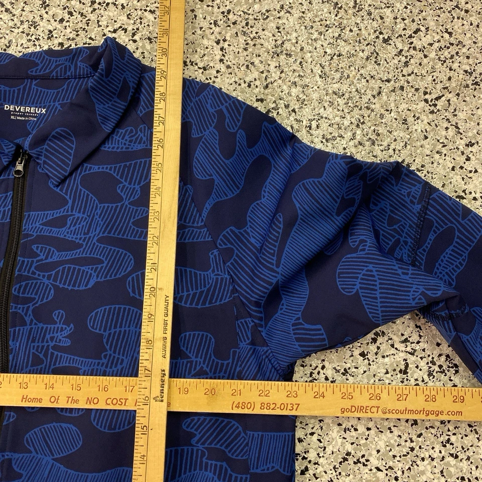 Sudadera Devereux Golf Azul Camuflaje Cremallera Talla XL Para Hombre Nylon Spandex Ropa Activa Foto 3 de 4