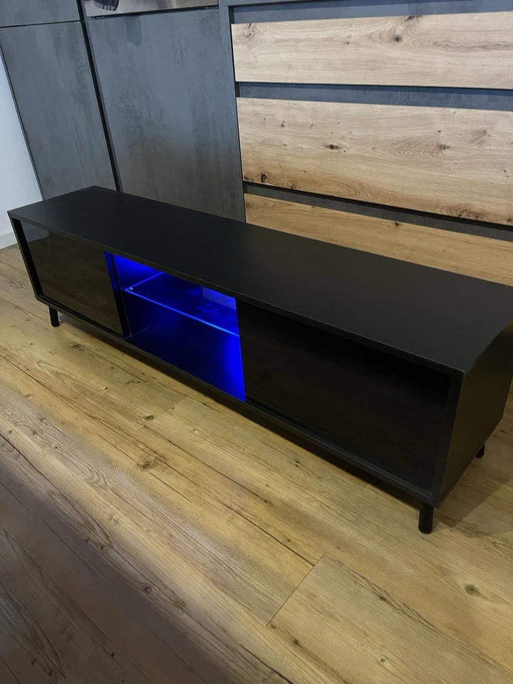 TV Lowboard Schwarz - 140cm - Bild 3 von 4