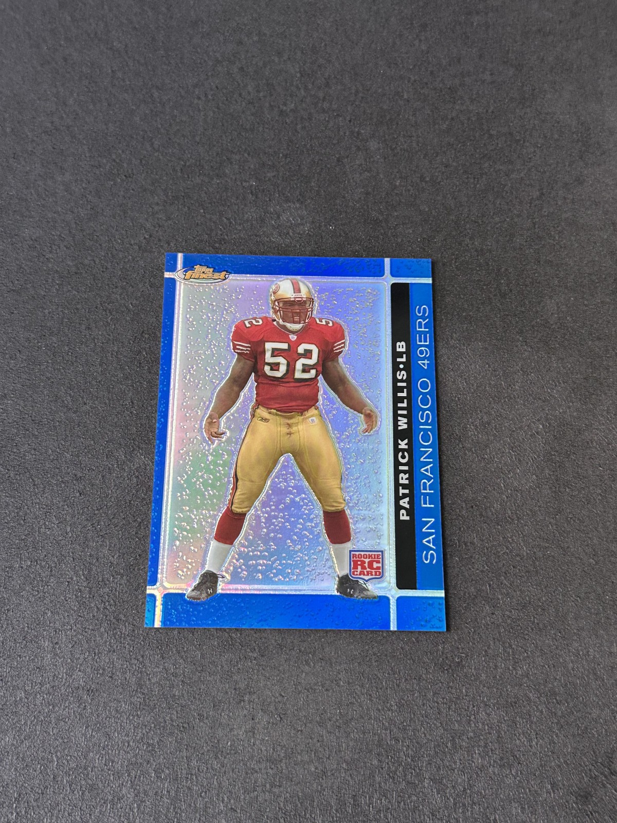 Patrick Willis 2007 Topps Finest Blue Refractor RC #149 201/299