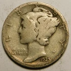 1925 D Mercury Dime 90% Silver G-VG  "Actual Coin Pictured - Not Cleaned"