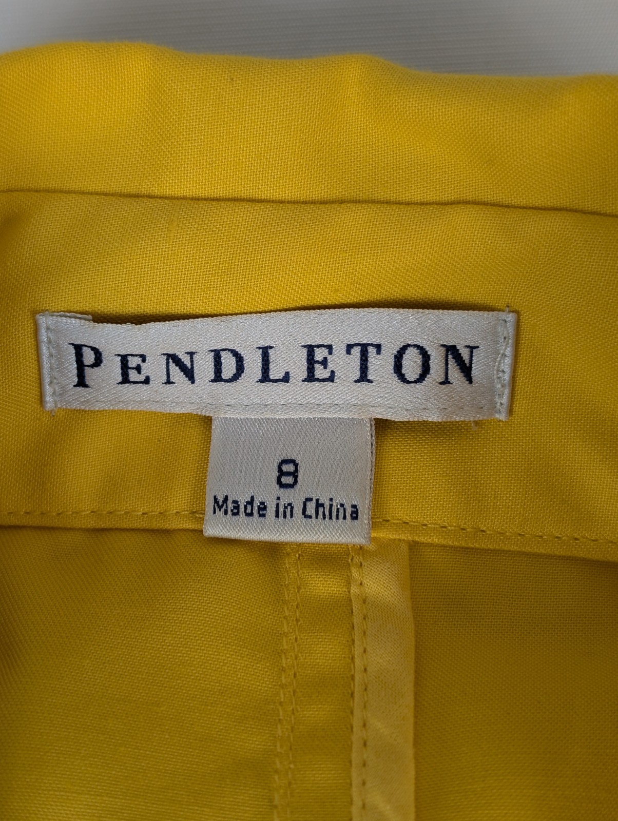 Pendleton Jacket Vintage Button Up Yellow Size 8 - image 3