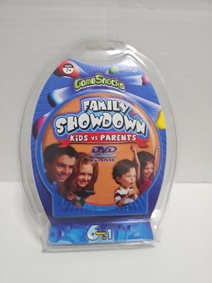 Game Snacks Family Showdown Kids VS Parents DVD Game Trivia 2006 Snap TV Sealed