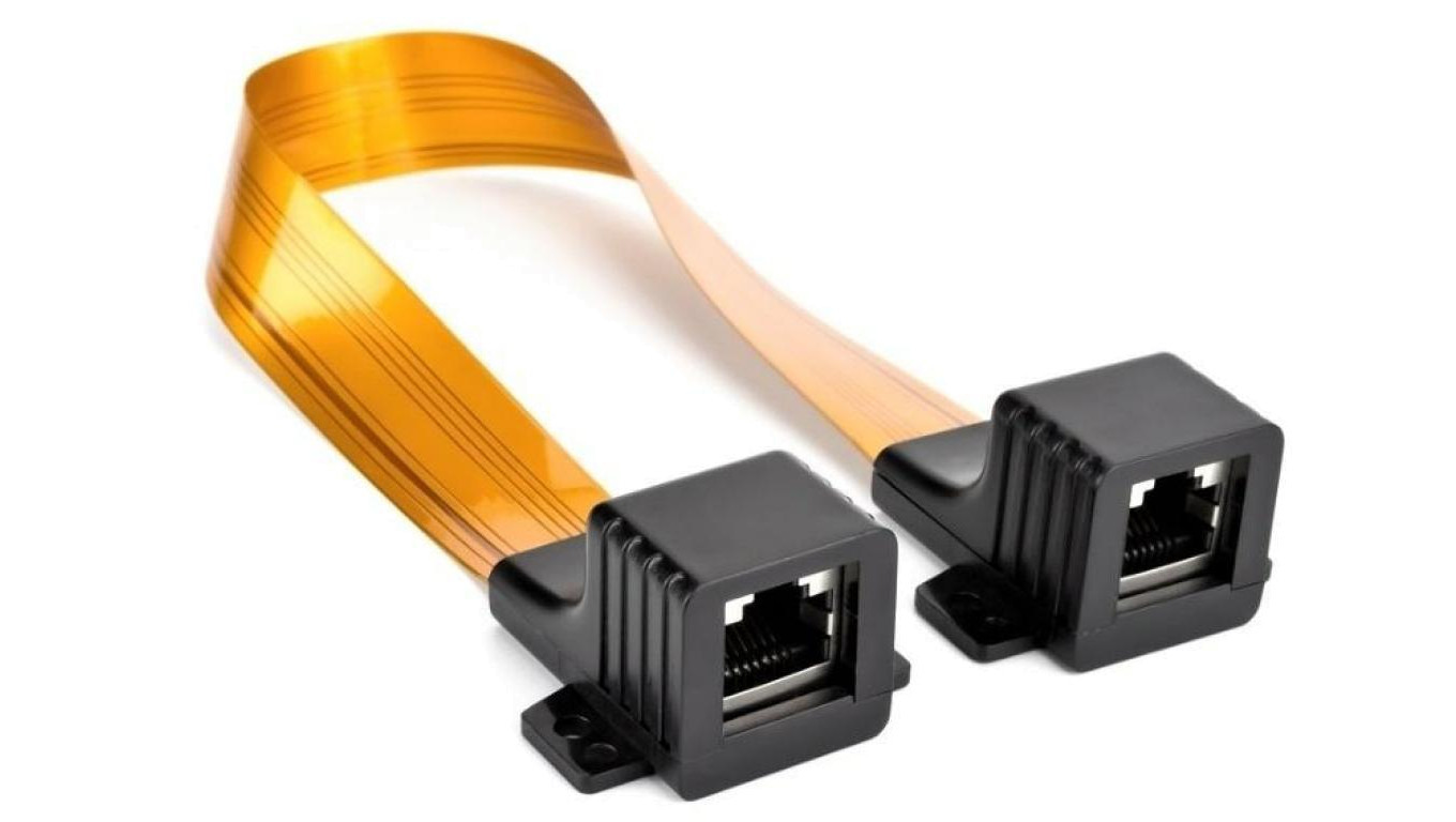 Network connector, window grommet RJ45 cat. 5e 17cm 24.2061 /T2UK
