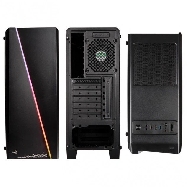 4713105968842 Computer case PGS CYLON RGB ADVANCE BLACK/USB3/ATX AEROCOOL - Image 4 of 4