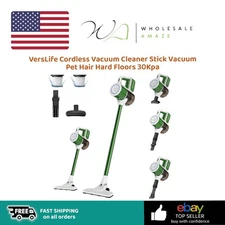 VersLife Cordless Vacuum Cleaner Stick Vacuum Pet Hair Hard Floors 30Kpa