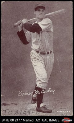1947 Exhibits Barney McCosky McCoskey' Athletics RARE VARIATION 1 - POOR