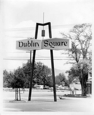 Vintage Shopping Center Sign 1972 Dublin Square Display Photo - Snapshot