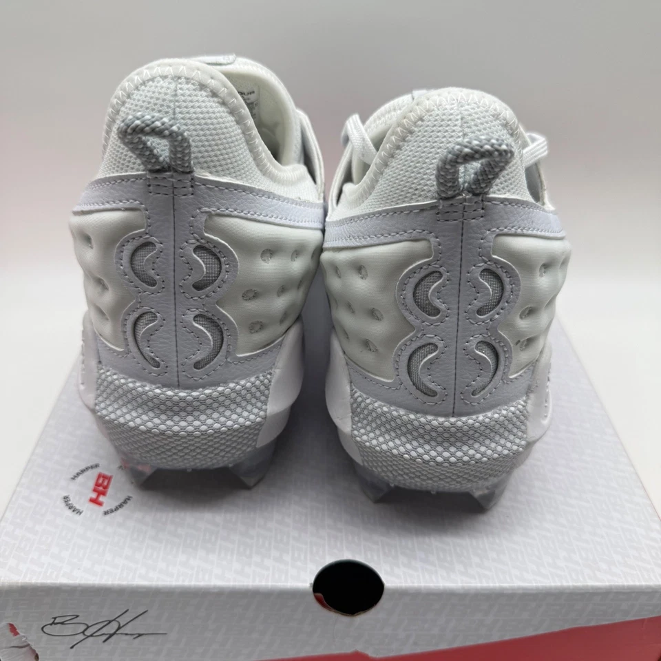 Under Armour Harper 8 Elite TPU White Baseball Cleats Mens Size 10 - Image 4 of 4