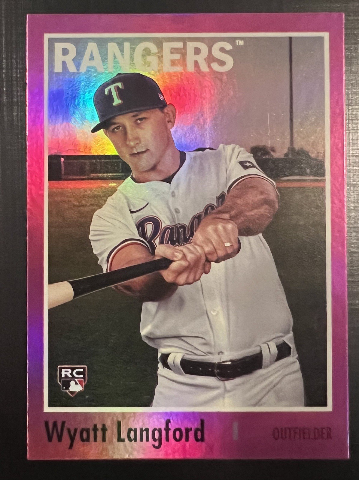 2024 Topps Archives - 1970 Topps Wyatt Langford #199 Pink Foilboard (RC)