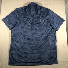 Adidas PGA Tour Short Sleeve Polo Size 2XL Color Blue Pattern Camouflage