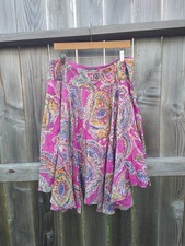 Vintage Lauren Ralph Lauren Paisley Print Skirt Size Large 