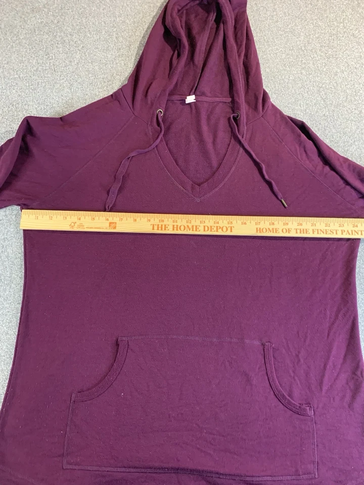 Ideology Hoodie Women's XL Purple Stretch Raglan Sleeve Performance Activewear - Image 4 of 4
