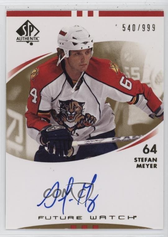 2007-08 SP Authentic Future Watch 540/999 Stefan Meyer #217 Rookie Auto RC 4gd