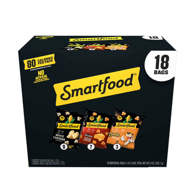 Smartfood Variety Pack Flavored Popcorn 3 Flavors, 18 Count, 0.5 oz Bags