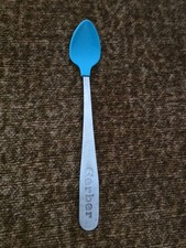 Vintage Gerber Baby Spoon Blue Soft Tip Bite Coating