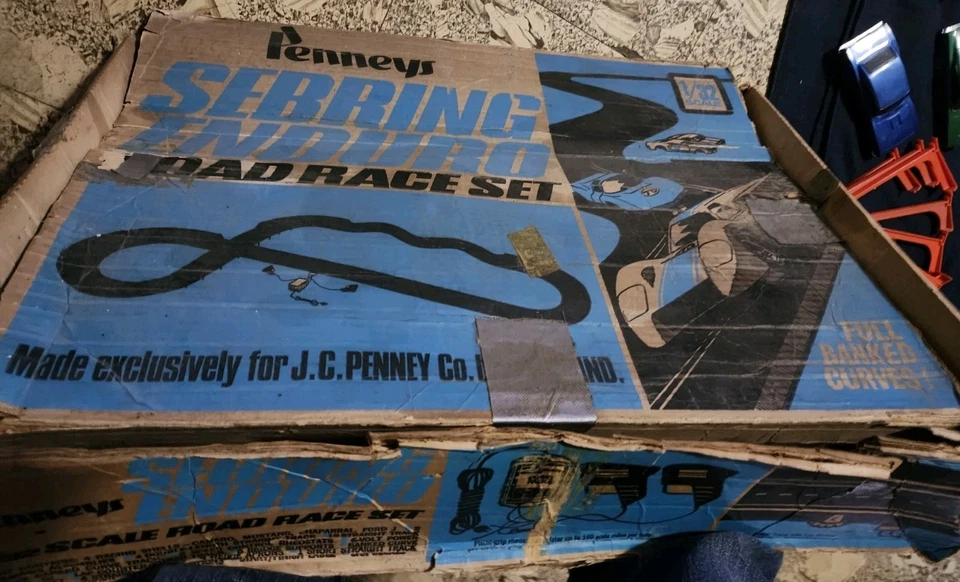 罕见二手老式 Eldon 1/32 比例 60 年代轨道赛车 Sebring Enduro Penneys 比赛套装 — 第 4/4 张图片