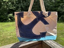Anchors Away Anchor Tote Beach Bag Nautical Tote