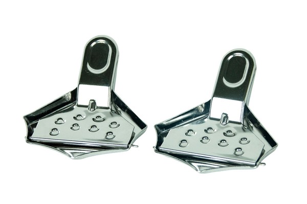 2Er Set Edelstahl Zitronenpressen Zitronenschnitzel Obstschnitze Viertel Presse-image