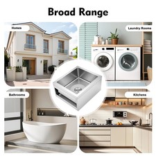 Free Standing Utility Sink Single Bowl Commercial Sink Restaurant Kitchen Sink