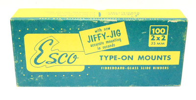 Esco 35mm 2''x2'' Fiberboard Glass Slide Binders - Type-On Mounts - Open Box -