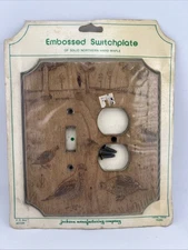 Vintage Jackson Maple Light Switch Plate Embossed Bird Quail. Texas USA.