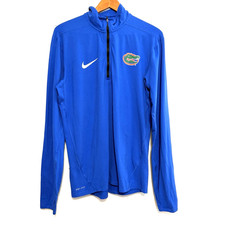 Florida Gators Sweater Mens M Blue 1/4 Zip Long Sleeve Dri Fit Nike