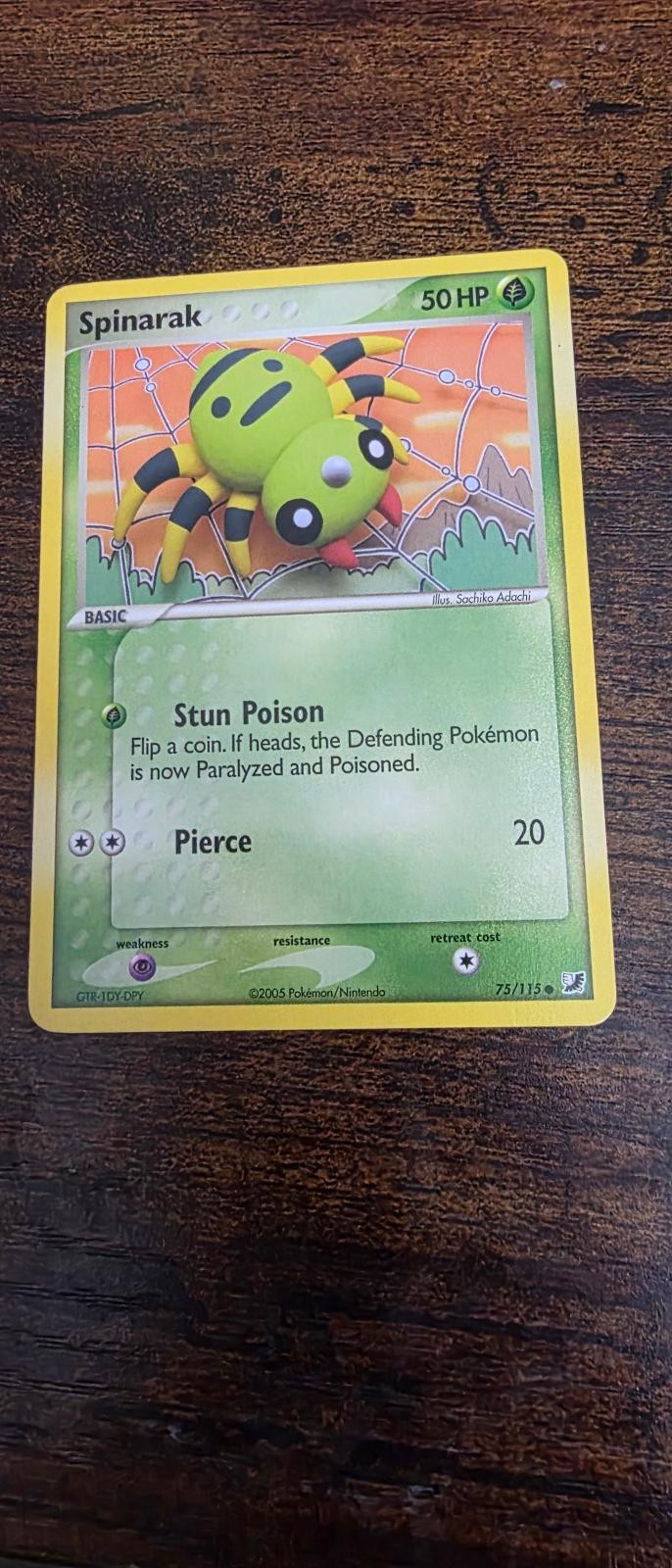 Spinarak 75/115 Common Unseen Forces Pokemon Lightly Played
