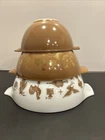 SET OF 3 VINTAGE PYREX EARLY AMERICAN NESTING CINDERELLA BOWLS 441, 442, 443