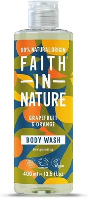 Faith in Nature Body Wash Energising Shower Gel Vegan and Cruelty Free 400 Ml