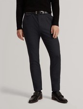 TED BAKER SATTURN CHECK TROUSERS GREY 32R