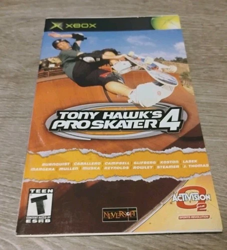 Tony Hawk's Pro Skater 4 (Microsoft Xbox, 2003) Manual Only