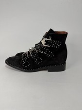 Givenchy Black Suede Studded Buckle Detail An...