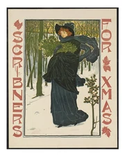 Vintage Winter Scene Poster Wall Art for Home or Office Decor