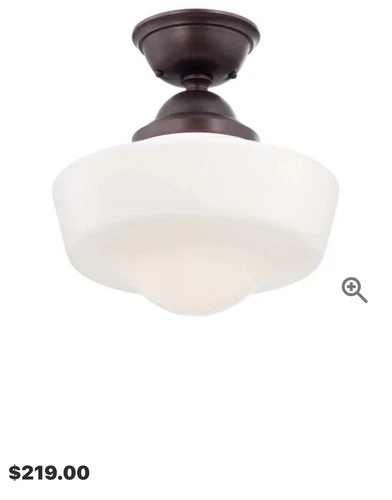Minka Lavery 2257-576 1 Light 14.5"H Semi-Flush Ceiling Fixture-Brushed Bronze - Picture 2 of 9