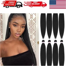Versatile 24 Inch Black Yaki Synthetic Braiding Hair - 8 Packs, Easy to Install